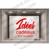 STICKER VITRINE IDEES CADEAUX