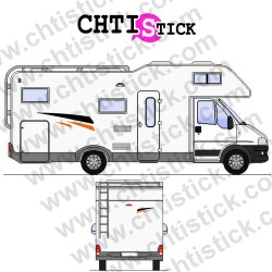 Sticker camping car, autocollant camping car - CHTISTICK, marquage