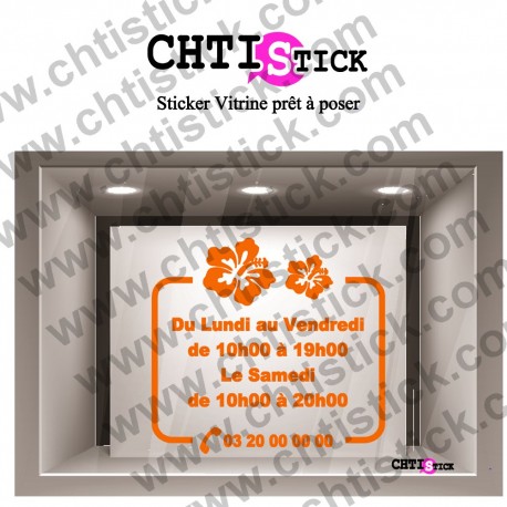 STICKERS HORAIRE FLEURISTE