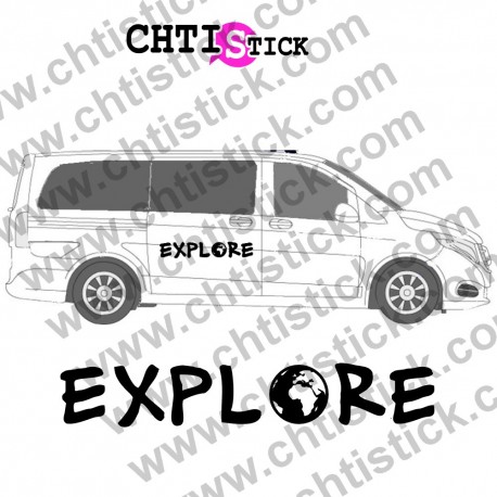 Autocollant camping car CHTISTICK