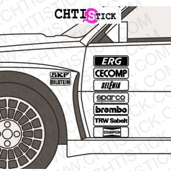 Autocollants sponsors Lancia