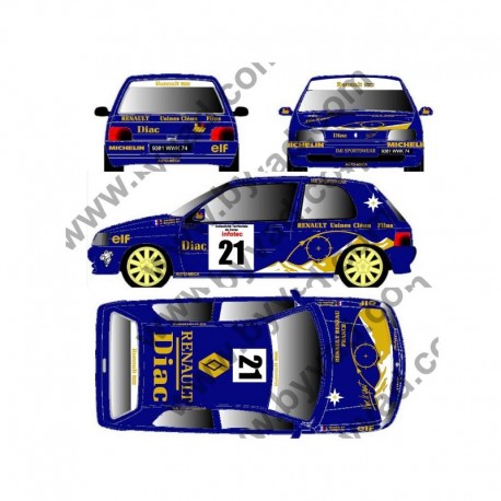 Kit déco Clio williams Serge Jordan tour de Corse 1993