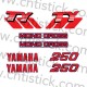 STICKERS YAMAHA 250 TY 59N 1988 Réservoir Métal