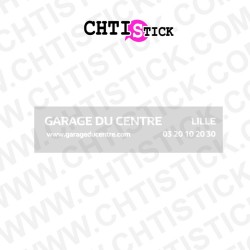 AUTOCOLLANT VITRE GARAGE 12CM