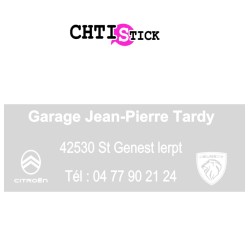 Autocollant vitre garage