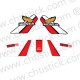 KIT AUTOCOLLANT HONDA XL 125S 1985 BLANC ROUGE