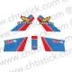 KIT AUTOCOLLANT HONDA XL 125S 1985 ROUGE BLEU