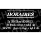 STICKER HORAIRES D'OUVERTURE